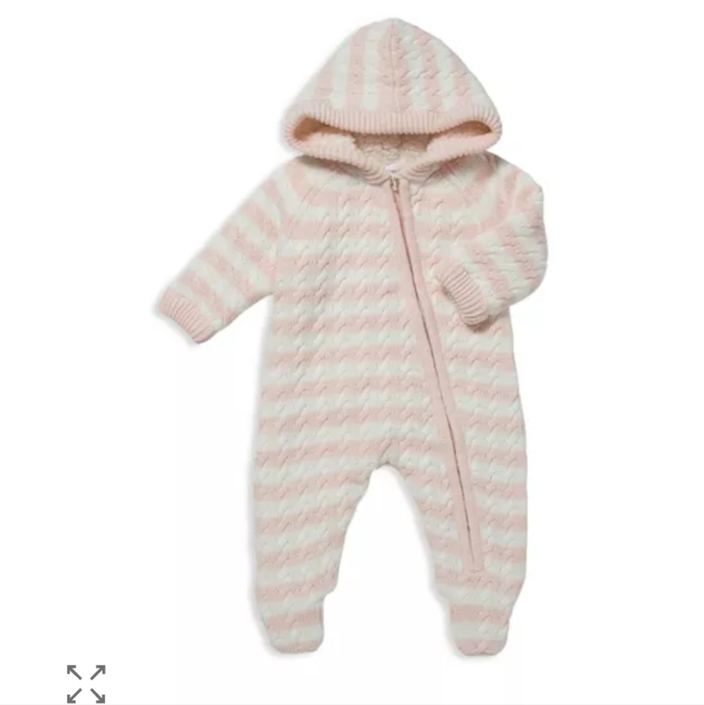 Angel Dear Girls Sherpa Lined Knit Footie